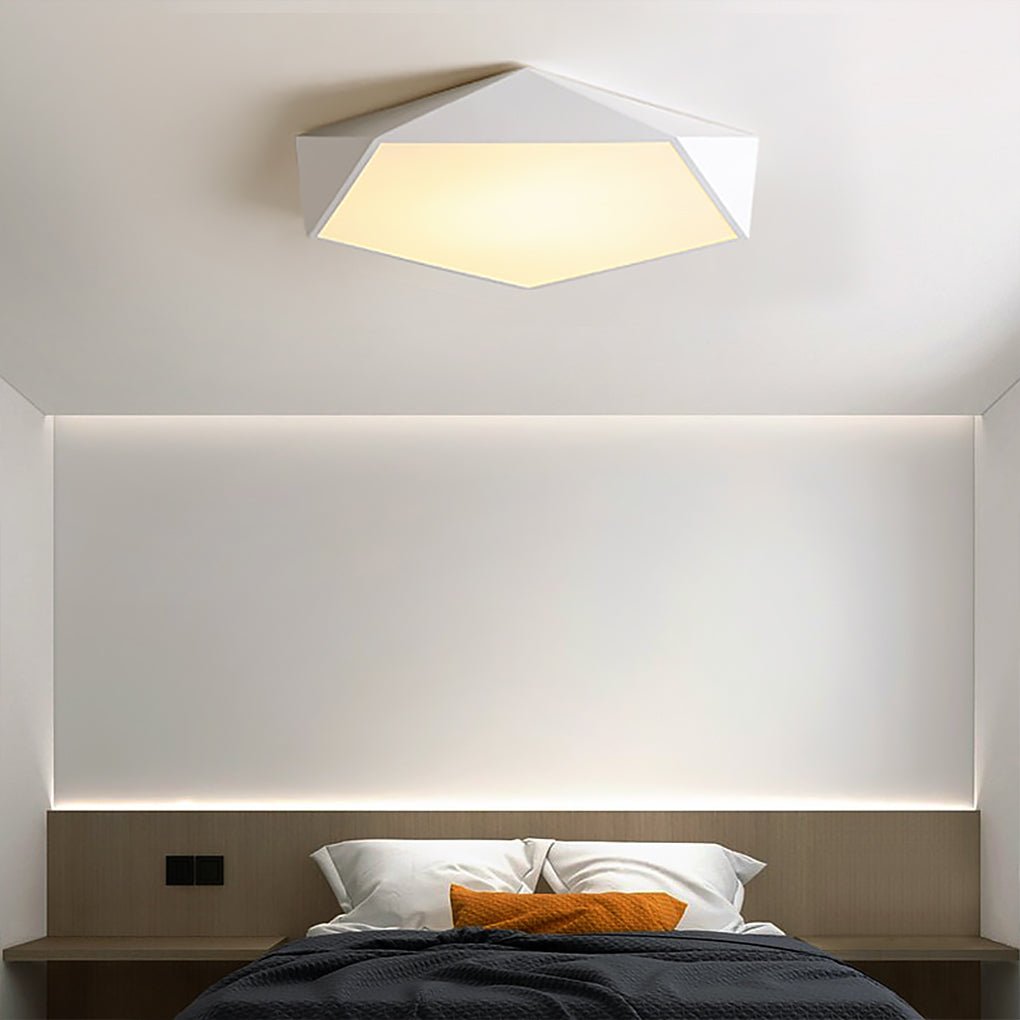 Nordic Minimalist Creative Geometric Led Three Color Dimming Ceiling Lamp