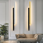 Nordic Minimalist Vertical LED Wall Sconce with Dual Light Strips