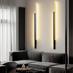 Nordic Minimalist Vertical LED Wall Sconce with Dual Light Strips