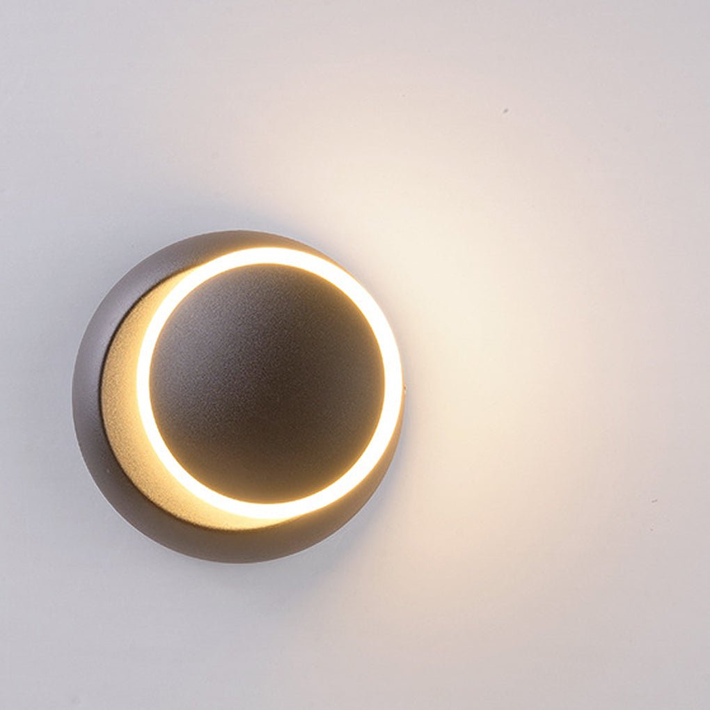 Nordic Minimalist Led Rotatable Round Wall Lights For Living Room Dining Room Cafe