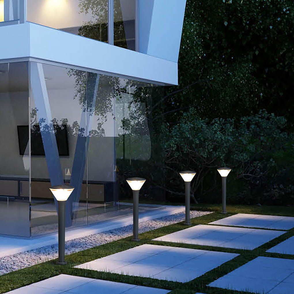 Nordic Round LED Outdoor Wall Sconce and Post Light in Die-Cast Aluminum