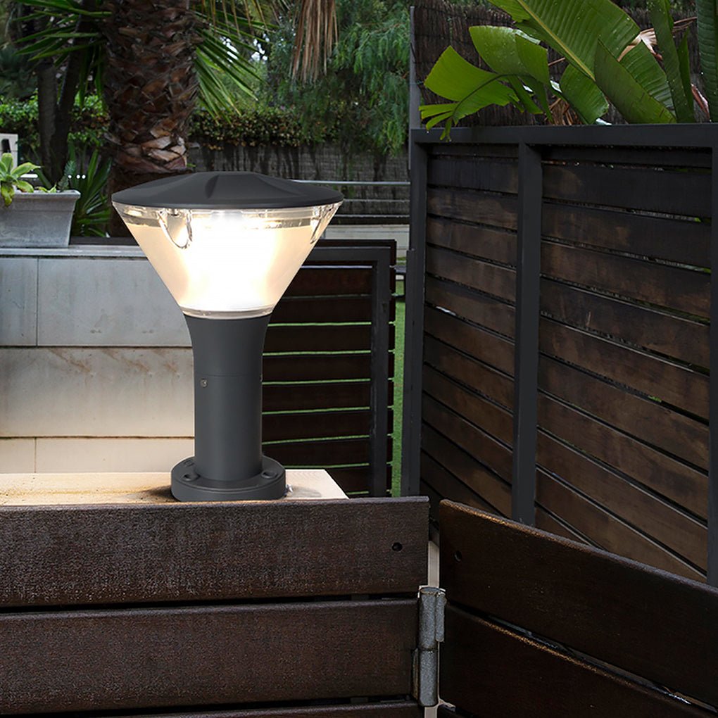 Nordic Round LED Outdoor Wall Sconce and Post Light in Die-Cast Aluminum