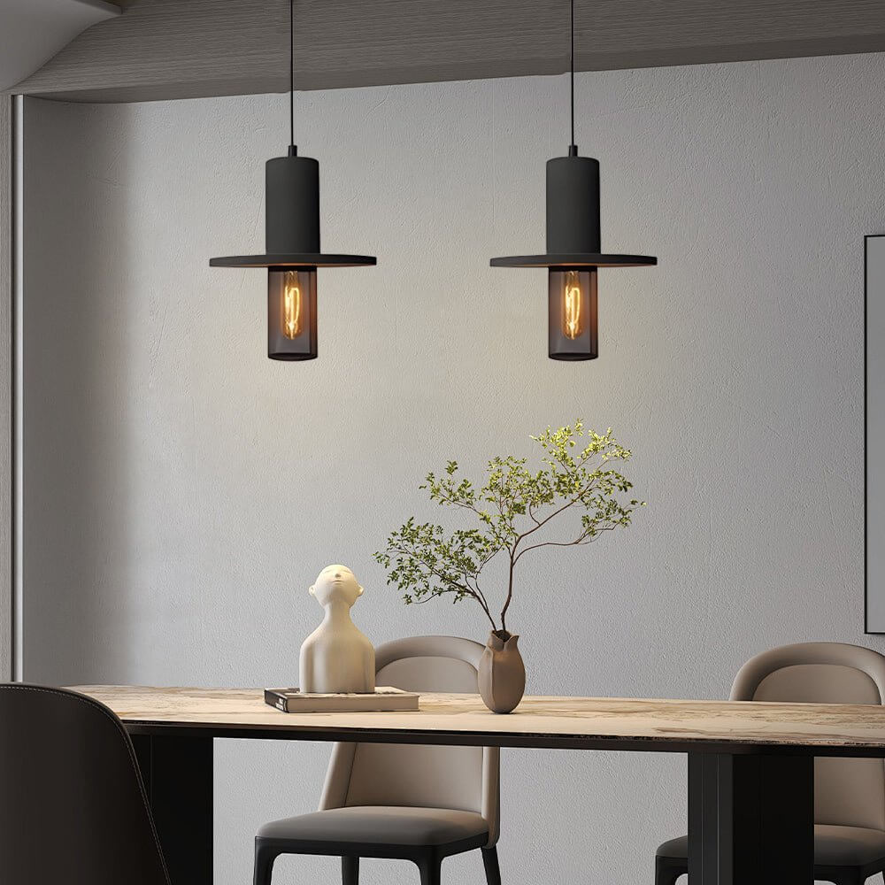 Cement and Mesh LED Pendant Light — Nordic Industrial Minimalist
