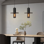 Cement and Mesh LED Pendant Light — Nordic Industrial Minimalist