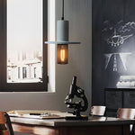 Cement and Mesh LED Pendant Light — Nordic Industrial Minimalist