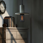 Cement and Mesh LED Pendant Light — Nordic Industrial Minimalist