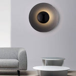 Nordic Minimalist Round Background Decorative Led Wall Lamp For Living Room Bedside