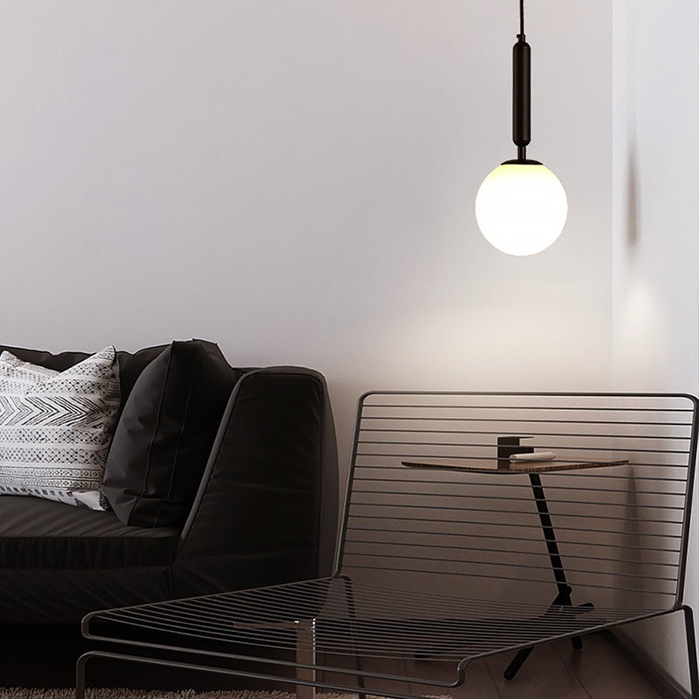 Nordic Minimalist Water Pattern Glass Led Pendant Light For Bedroom Bedside Bar