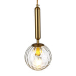 Nordic Minimalist Water Pattern Glass Led Pendant Light For Bedroom Bedside Bar