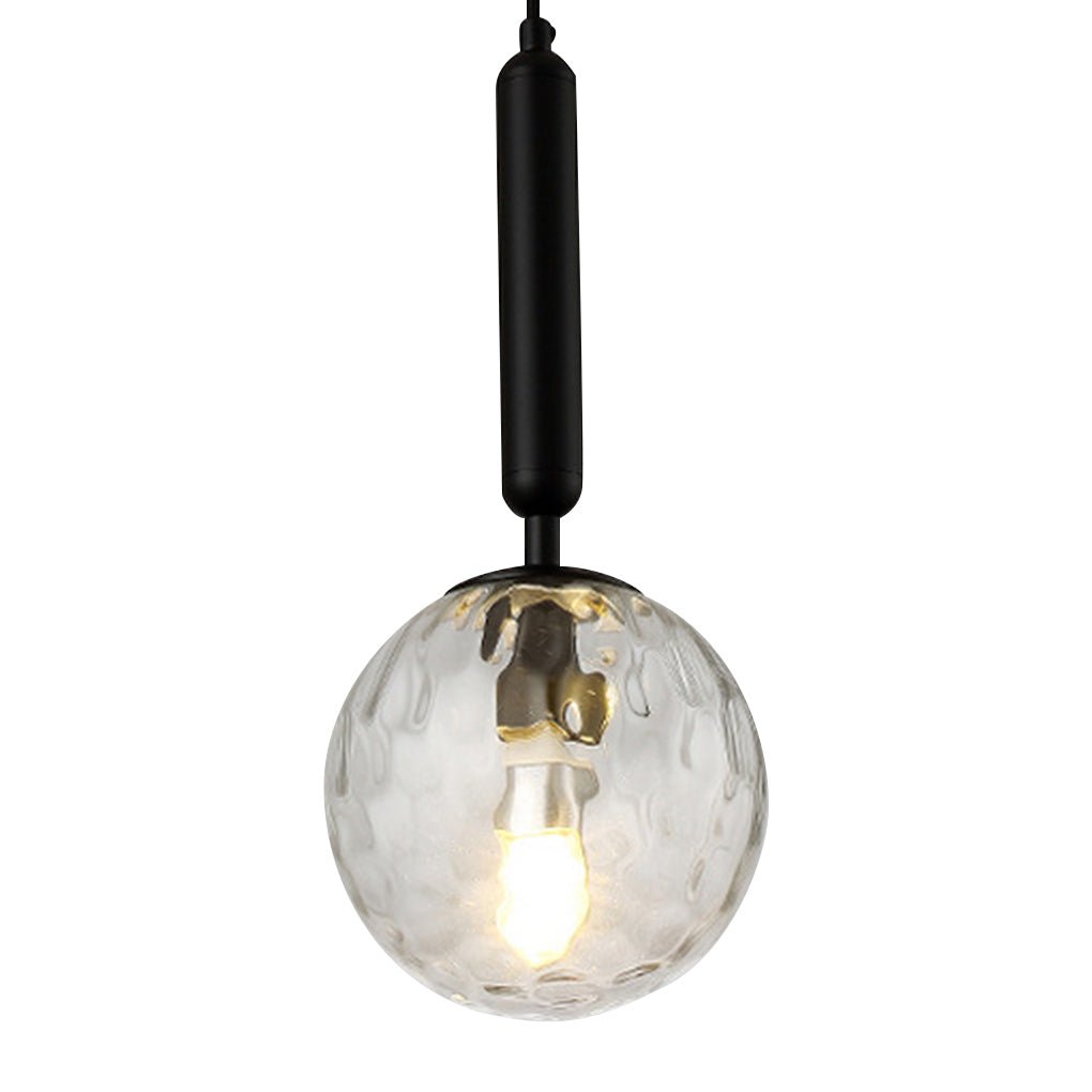 Nordic Minimalist Water Pattern Glass Led Pendant Light For Bedroom Bedside Bar