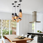 Nordic Spiral Glass Pendant Chandelier for Modern Dining Room and Bedroom