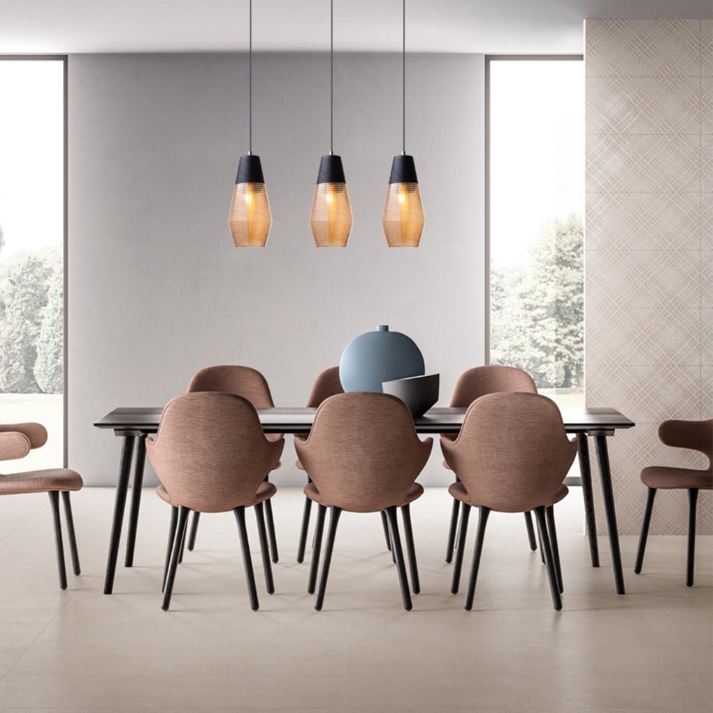 Nordic Spiral Glass Pendant Chandelier for Modern Dining Room and Bedroom