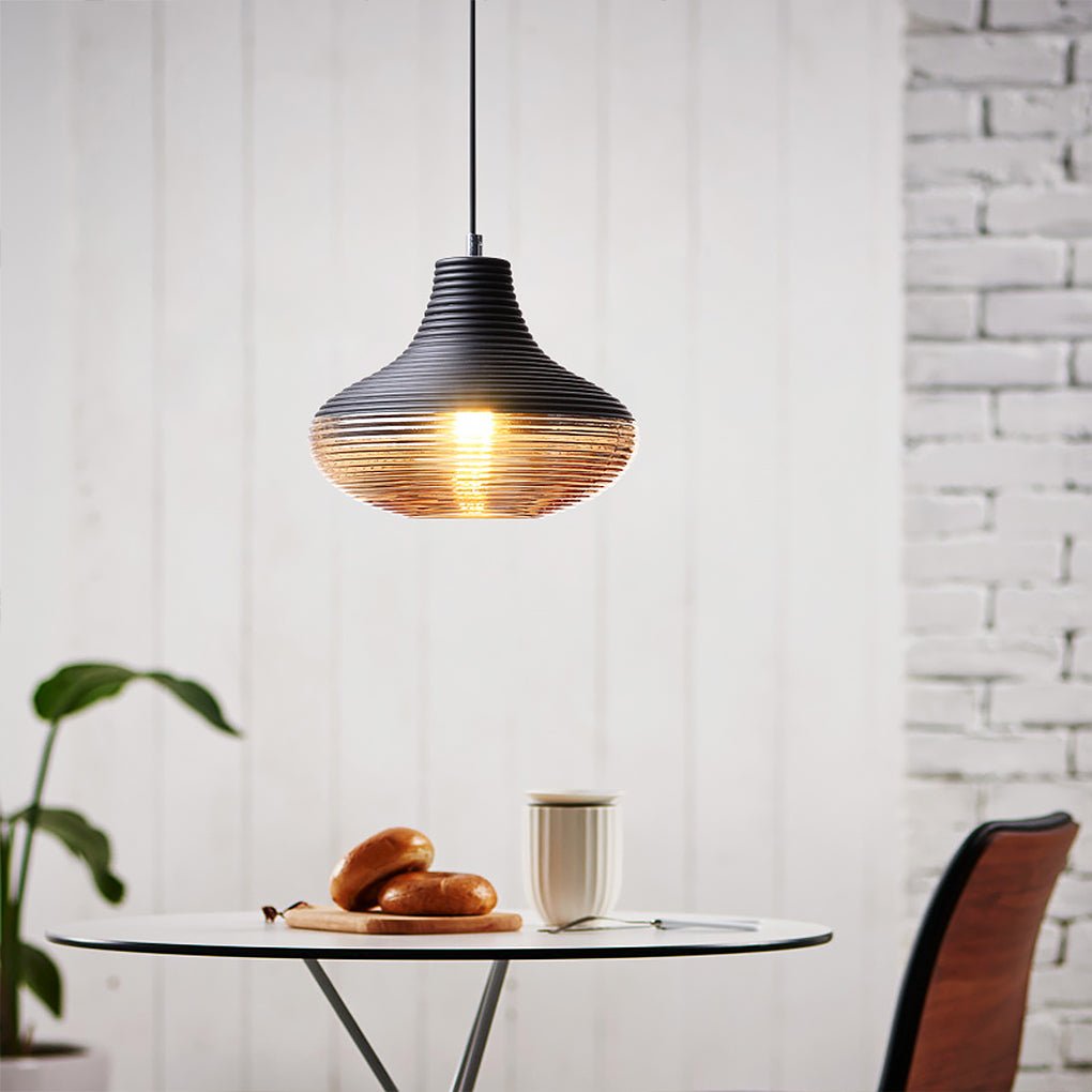 Nordic Spiral Glass Pendant Chandelier for Modern Dining Room and Bedroom