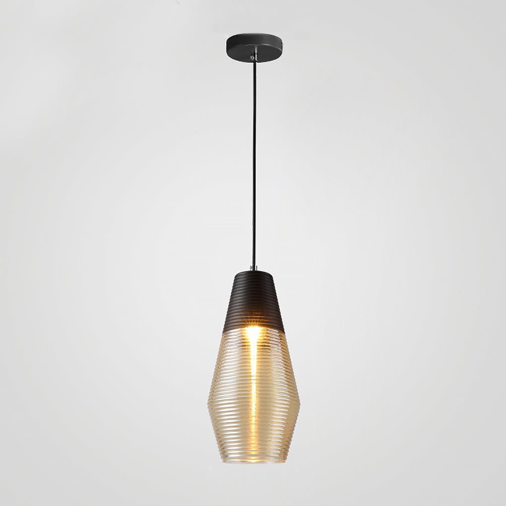 Nordic Spiral Glass Pendant Chandelier for Modern Dining Room and Bedroom