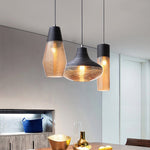 Nordic Spiral Glass Pendant Chandelier for Modern Dining Room and Bedroom
