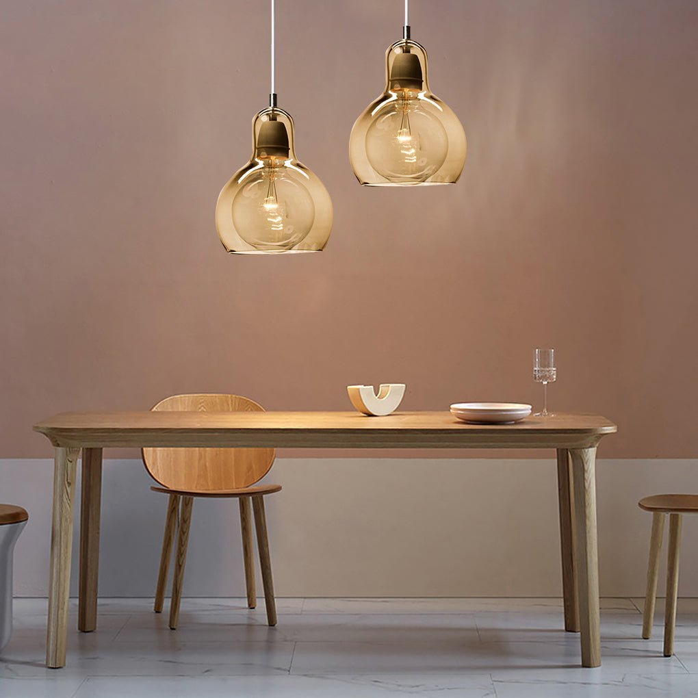 Nordic Post Modern Minimalist Glass Chandelier For Bedside Entryway Bar