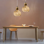 Nordic Post Modern Minimalist Glass Chandelier For Bedside Entryway Bar