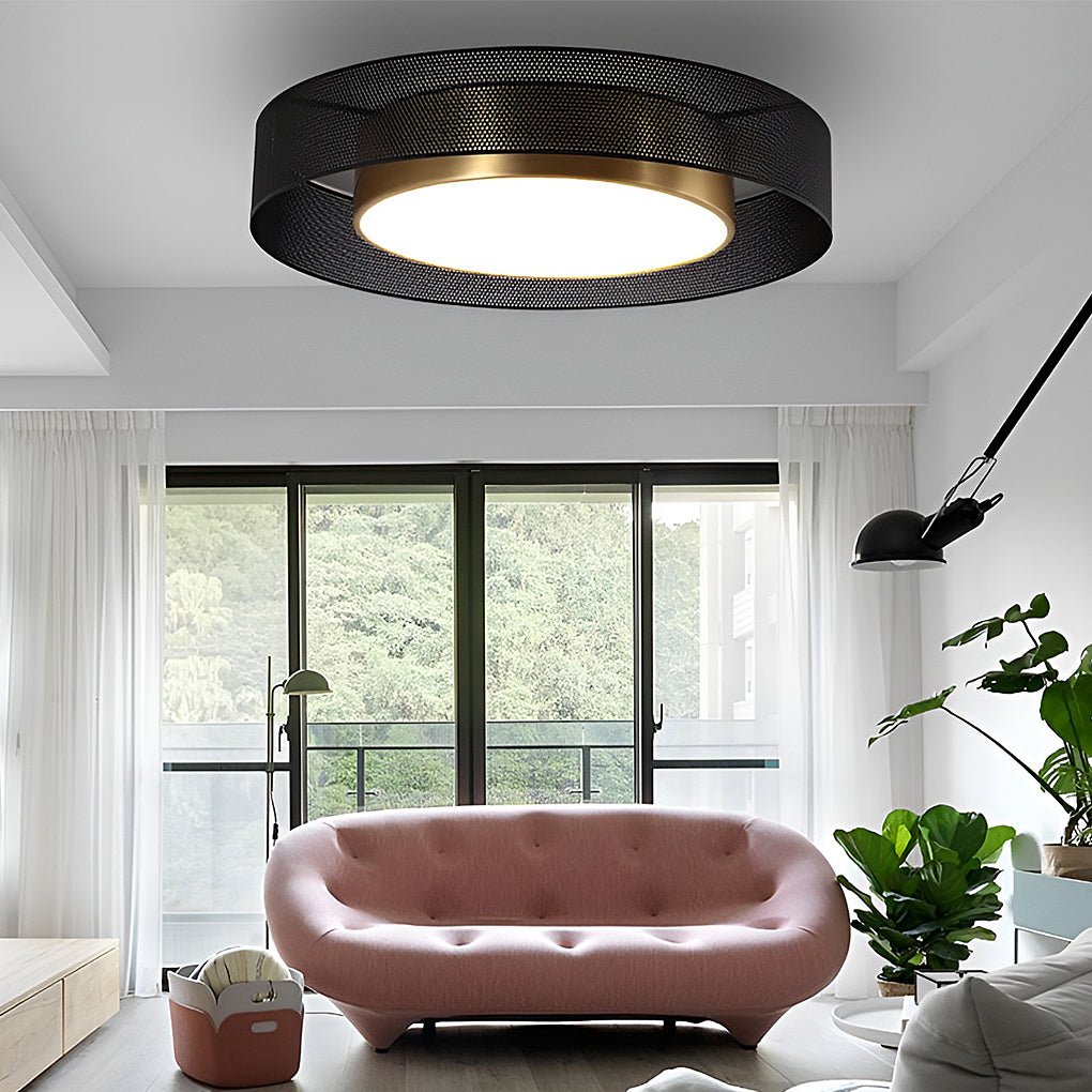 Nordic Round Dimmable Led Ceiling Lights Flush Mount Lighting With Remote Control