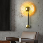 Nordic Unique Corrugated Ripple Glass Ins Aisle Bedside Decorative Led Wall Lamp