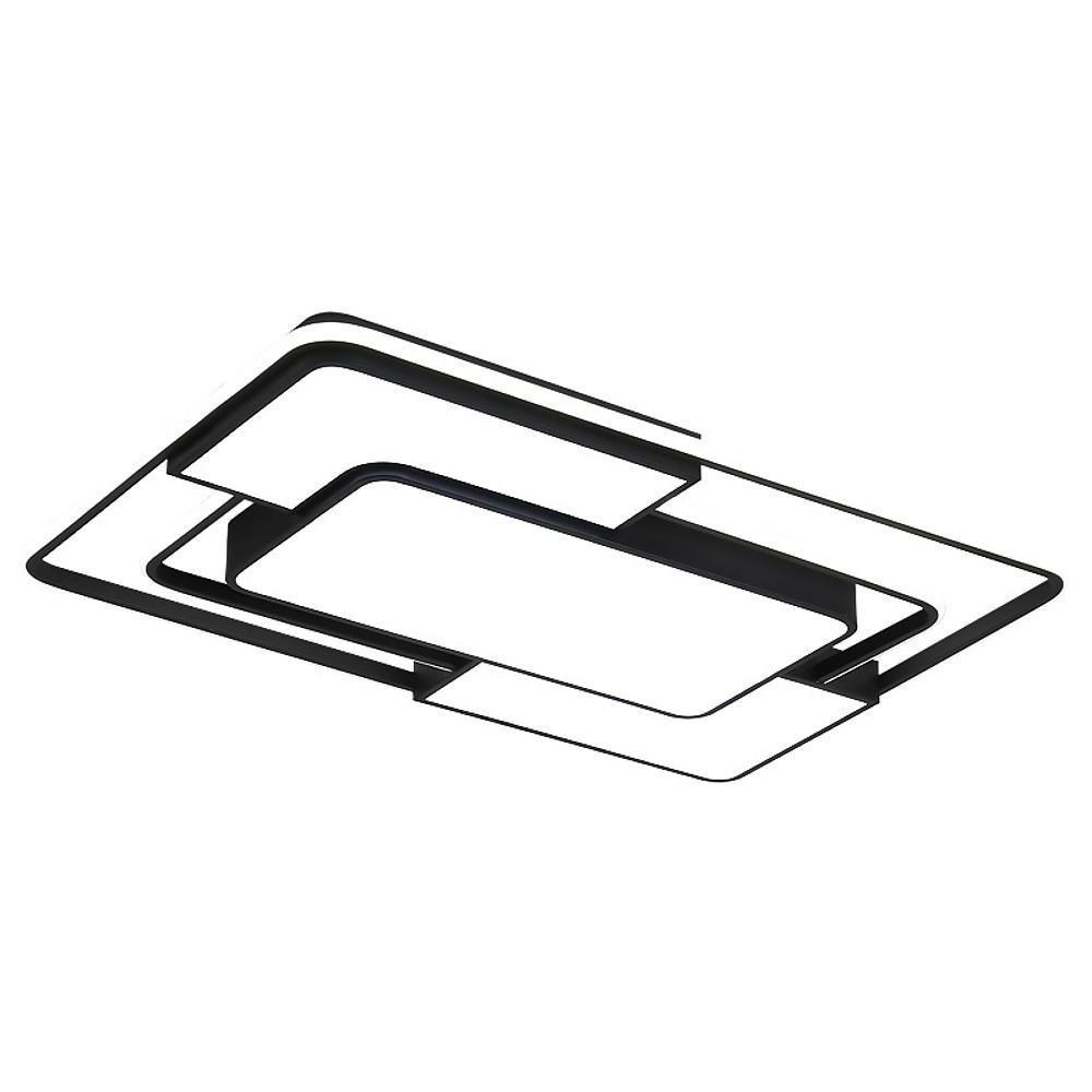 Square Led Geometric Overlay Flush Mount Ceiling Light For Bedroom