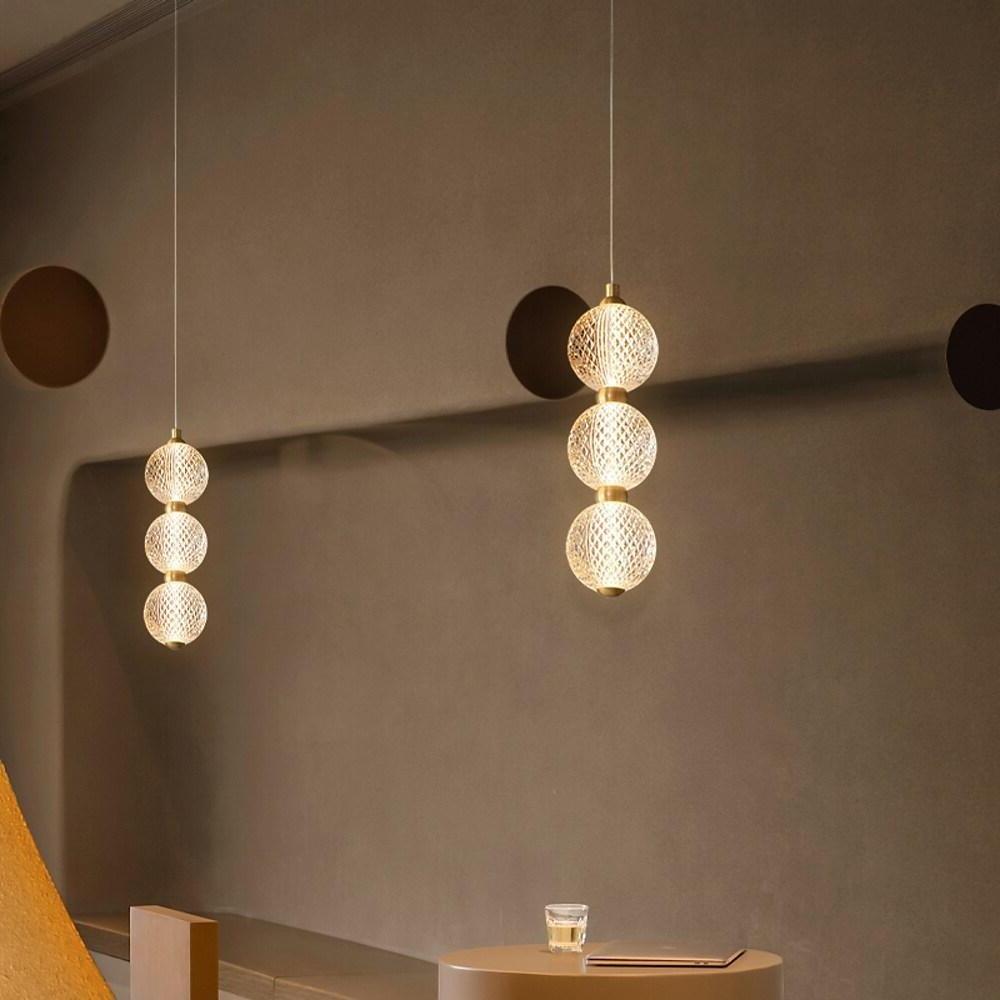 Aurelia Trio Copper Pendant Light – Modern Globe LED Chandelier