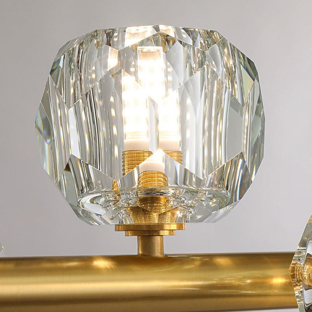 Aurelia Globe Crystal Chandelier in Gold — Modern LED Ceiling Light