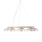 Solara LED Chandelier in Brass and Glass for Modern Interiors