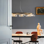 Solara LED Chandelier in Brass and Glass for Modern Interiors