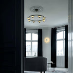 Solara LED Chandelier in Brass and Glass for Modern Interiors