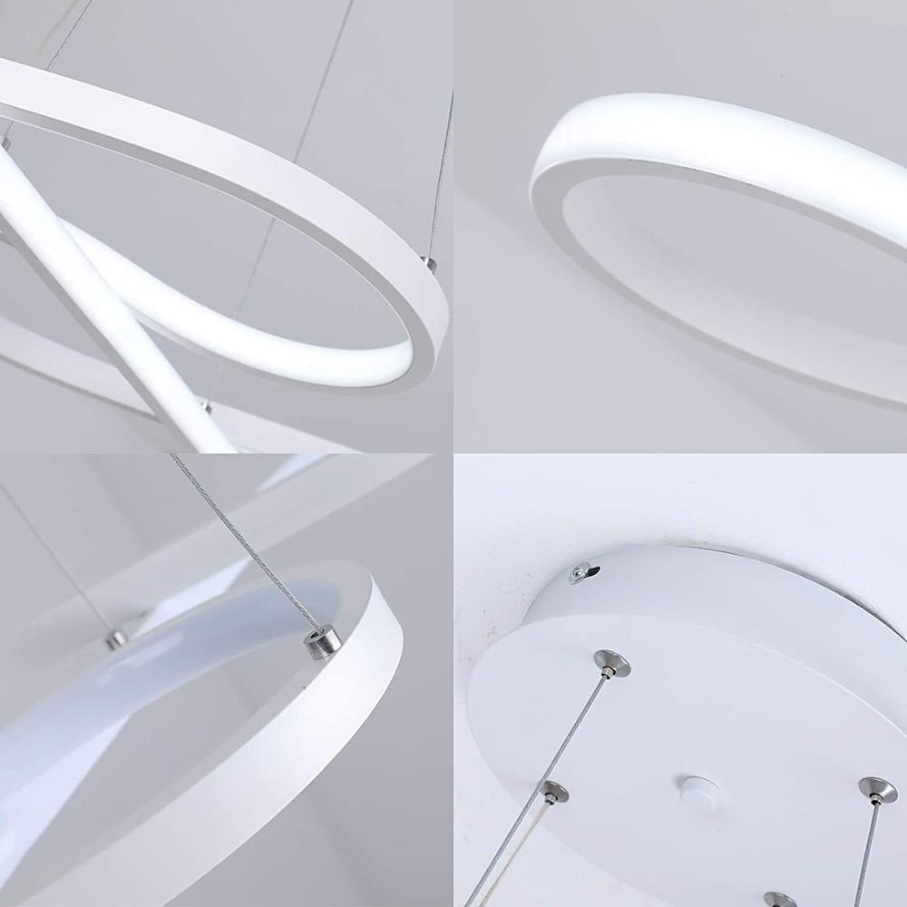 Ribbon LED Pendant Light – Modern Geometric Linear Chandelier
