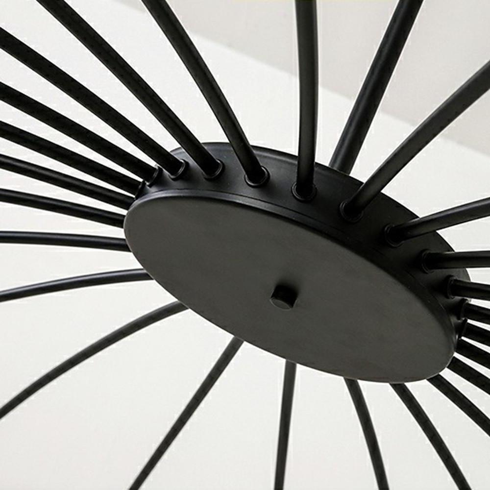 Linear Sputnik Chandelier Black Metal 12 Light Modern Hanging Lights