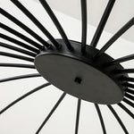 Linear Sputnik Chandelier Black Metal 12 Light Modern Hanging Lights