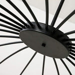 Ligmodern 24 Light Streamlined Round Chandelier 24 Led Bulbs 63 Dia Adjustable Height Black Finish
