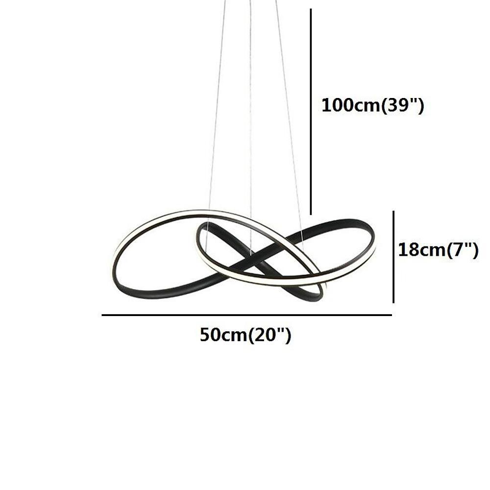 Mobius Ring Pendant 1 Light Cluster Led Ceiling Light