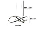 Mobius Ring Pendant 1 Light Cluster Led Ceiling Light