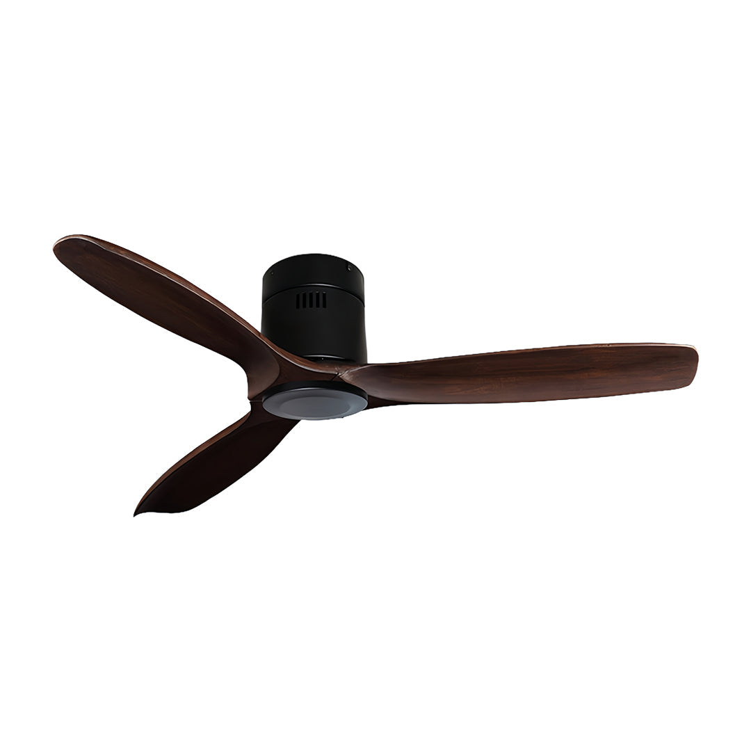 Modern Wood Ceiling Fan with LED Light – 3-Blade Fandelier for Living Spaces