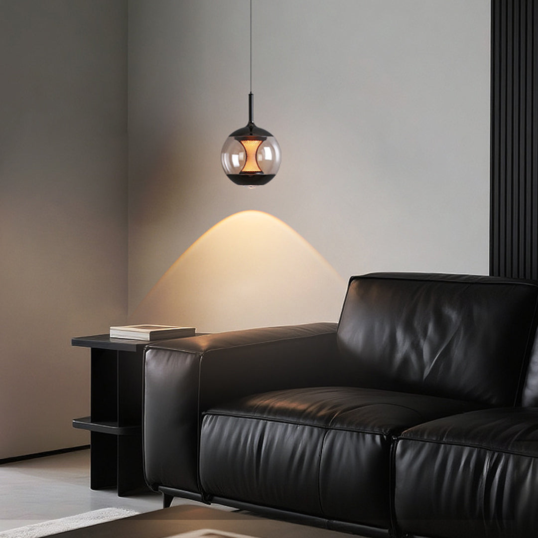 Orb Pendant Light – Italian Aluminum & Glass Ceiling Lamp, Dimmable LED