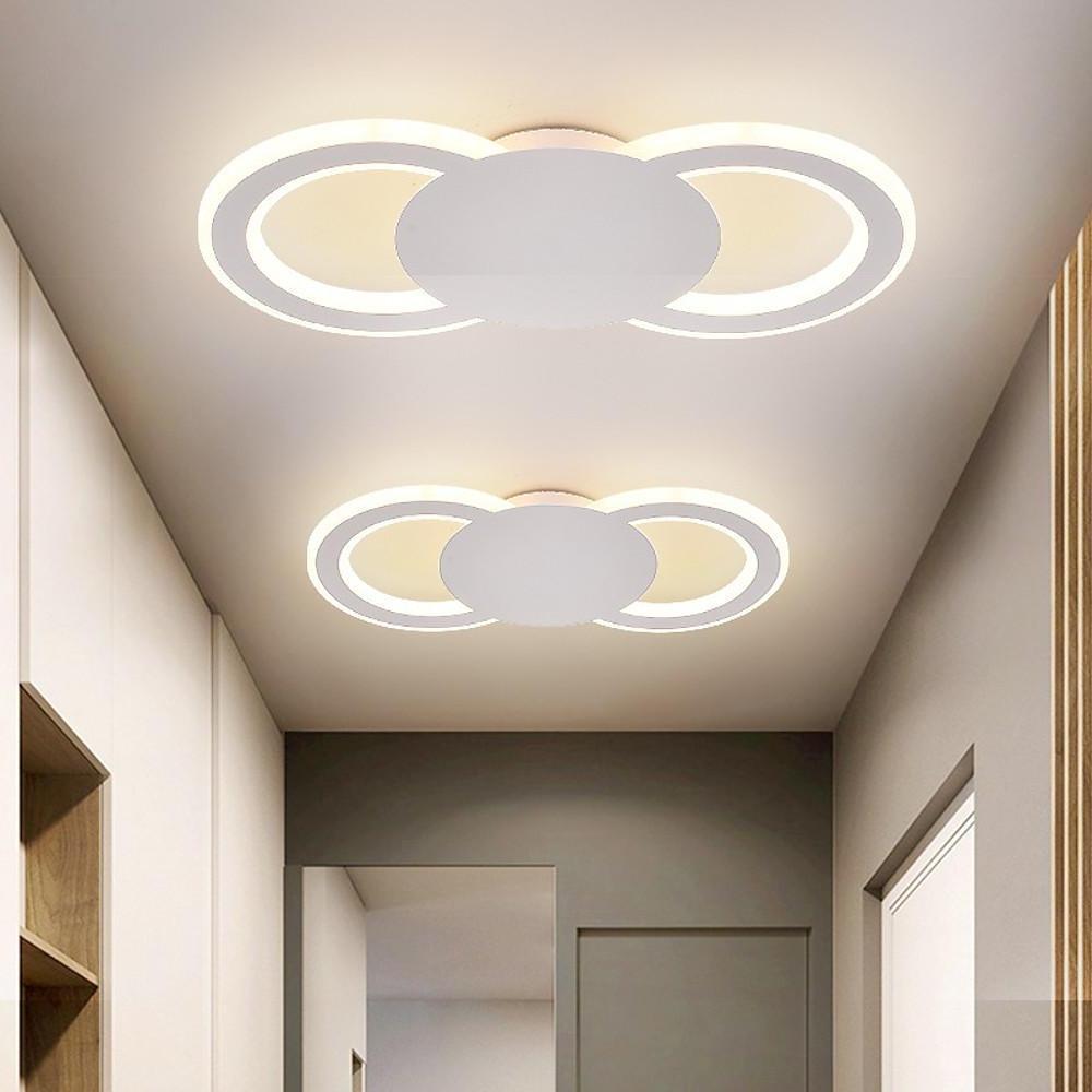 Modern Geometric Ring 2 Light Led Flush Mount Ceiling Light