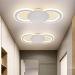Modern Geometric Ring 2 Light Led Flush Mount Ceiling Light