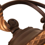 European Copper Outdoor Wall Sconce with Frosted Glass Shade