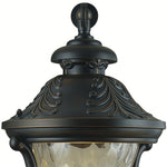 Rustic Outdoor Wall Sconce with Clear Glass Shade in Coffee Aluminum