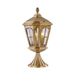 European Octagonal Copper Pillar Lantern for Outdoor Landscapes