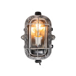 American Retro Industrial Wall Sconce with Clear Glass Shade for Indoor Spaces