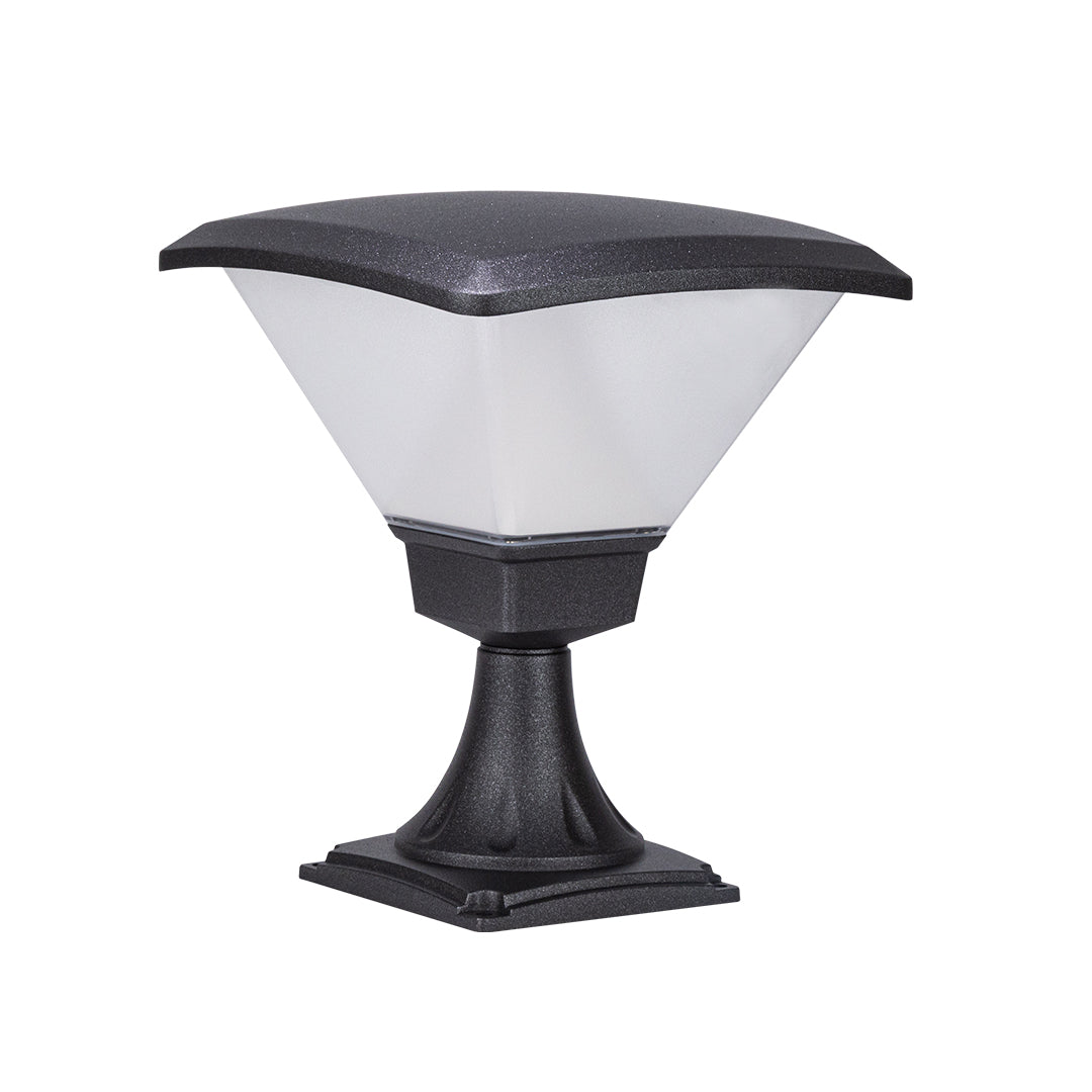 Modern Outdoor Bollard Light – Minimalist Black Garden Pathway Lamp