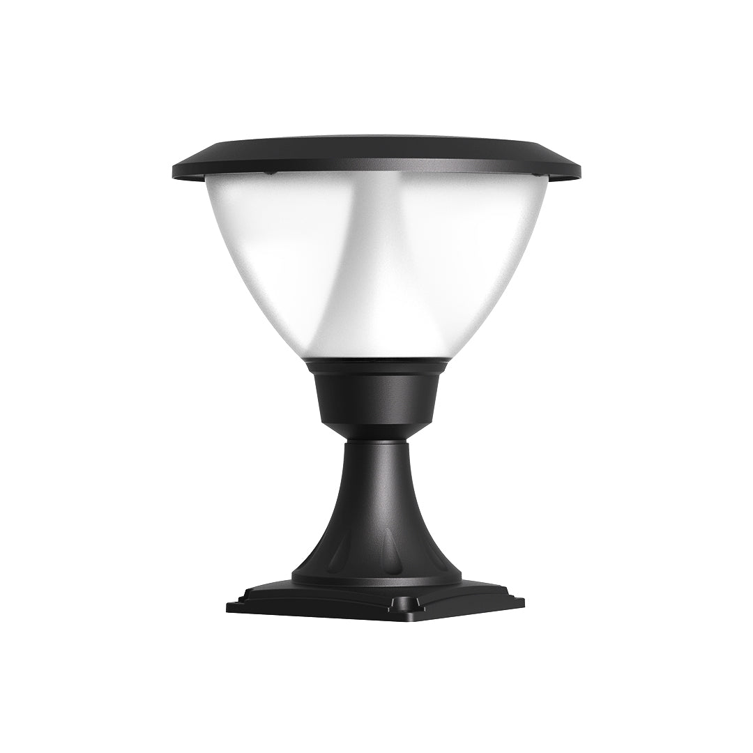 Modern Outdoor Bollard Light in Black Aluminum for Pathways and Courtyards