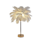 Aurelia Feather Table Lamp – Nordic Designer Night Light with Touch Control