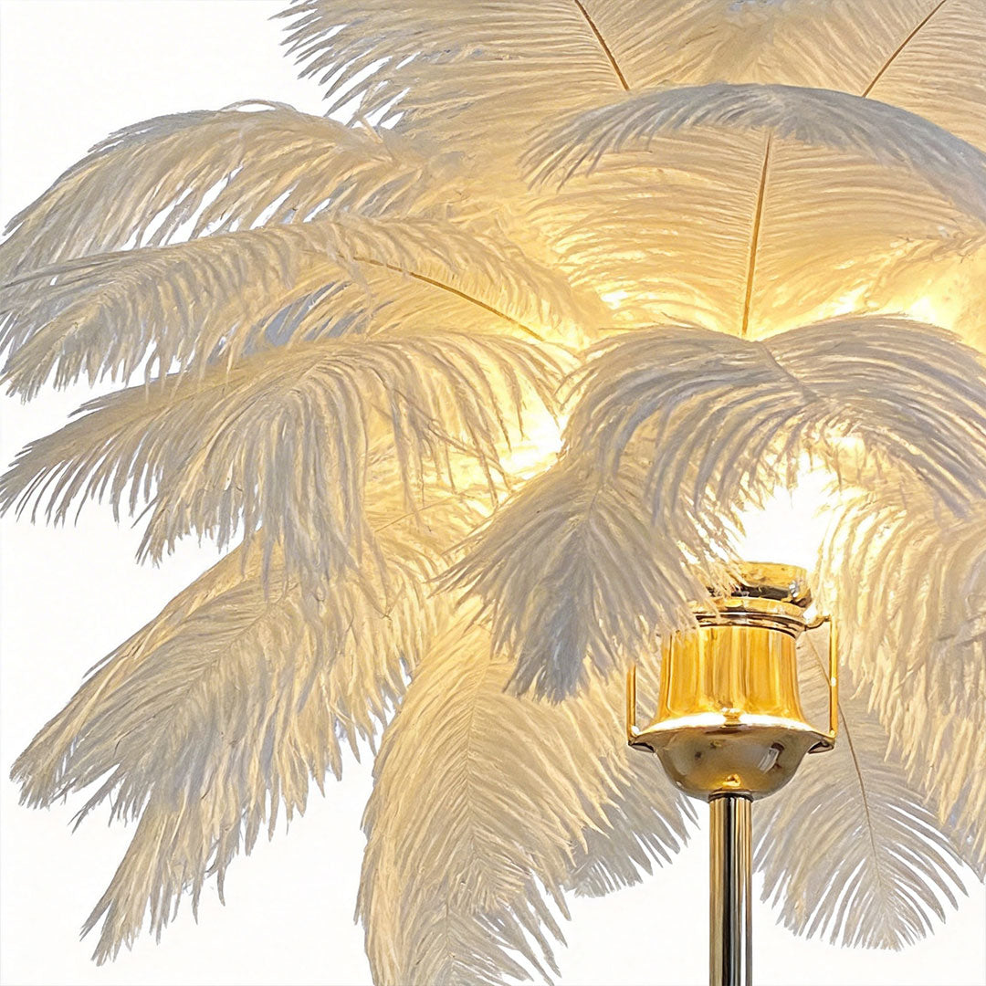 Aurelia Feather Table Lamp – Nordic Designer Night Light with Touch Control