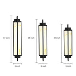 Modern Outdoor Wall Sconce with Marble Accent – Stainless Steel LED Lantern for Patio and Entryway