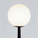 Roman Column Outdoor Floor Lamp – Vintage Black LED Landscape Lighting