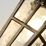 Vintage Glass Outdoor Wall Light – Black European-Style Waterproof Sconce